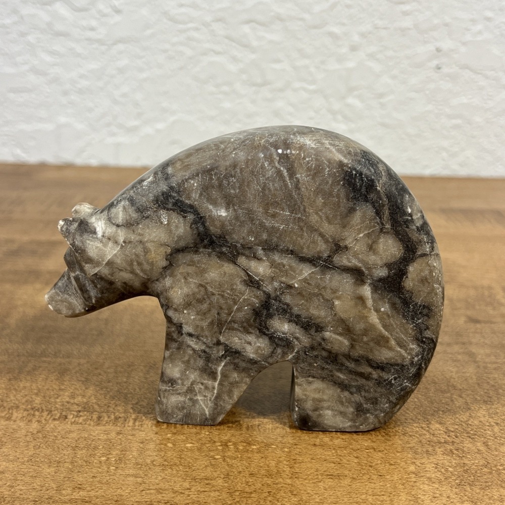 Marble Zuni Bear Fetish Marble Stone Figurine